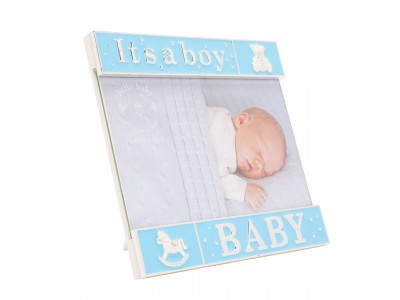 Посребрена фоторамка Hello Baby за снимка с размер 15х10см 